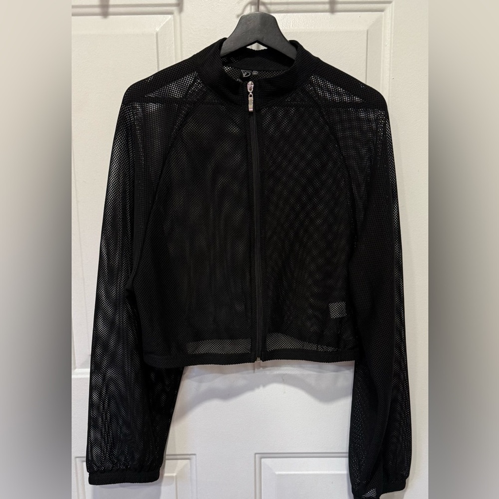 Windsor Black Mesh Cropped Jacket